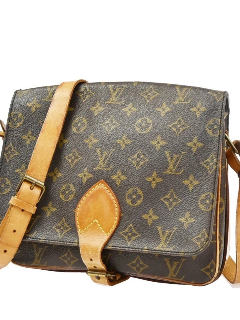 LOUIS VUITTON Cartouchiere GM Shoulder Bag Monogram Leather Brown M51252 83KD711